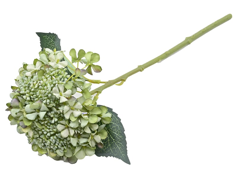 Sztuczna gałązka hortensji 30 cm zielona