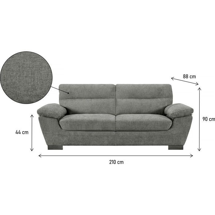 Fixed fabric sofa 