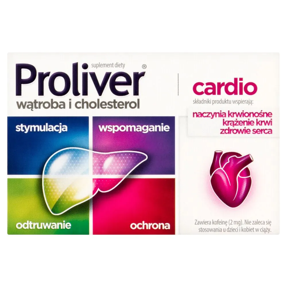 Proliver Cardio, Preparat wspomagający pracę wątroby, Tabletki