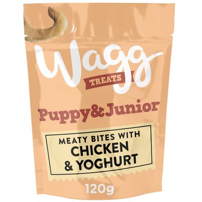 Wagg Puppy & Junior Meaty Bites z kurczakiem i jogurtem