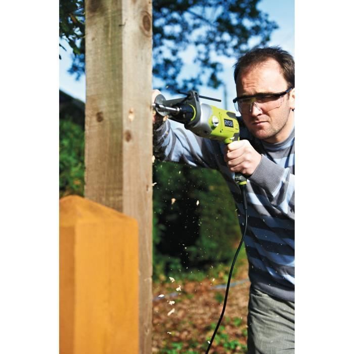 RYOBI - Taladro percutor de 1010 W - 1200-3000 BPM - 2 velocidades - Portabrocas metálico de 13 mm - Luz LED - Se suministra en maletín - RPD1010-K