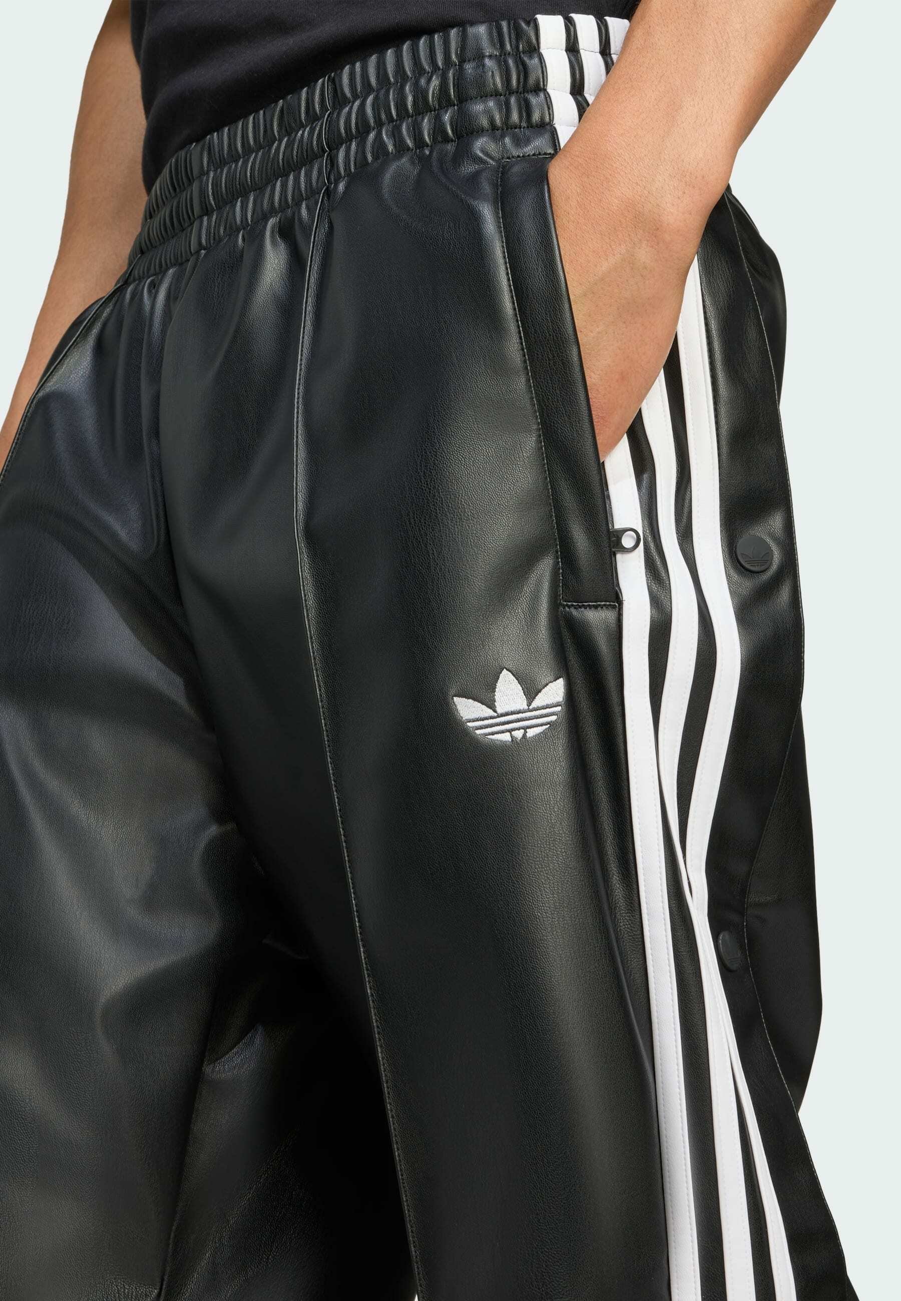 adidas Originals JEREMY SCOTT FAUX LEATHER PANTS - Nohavice - čierna
