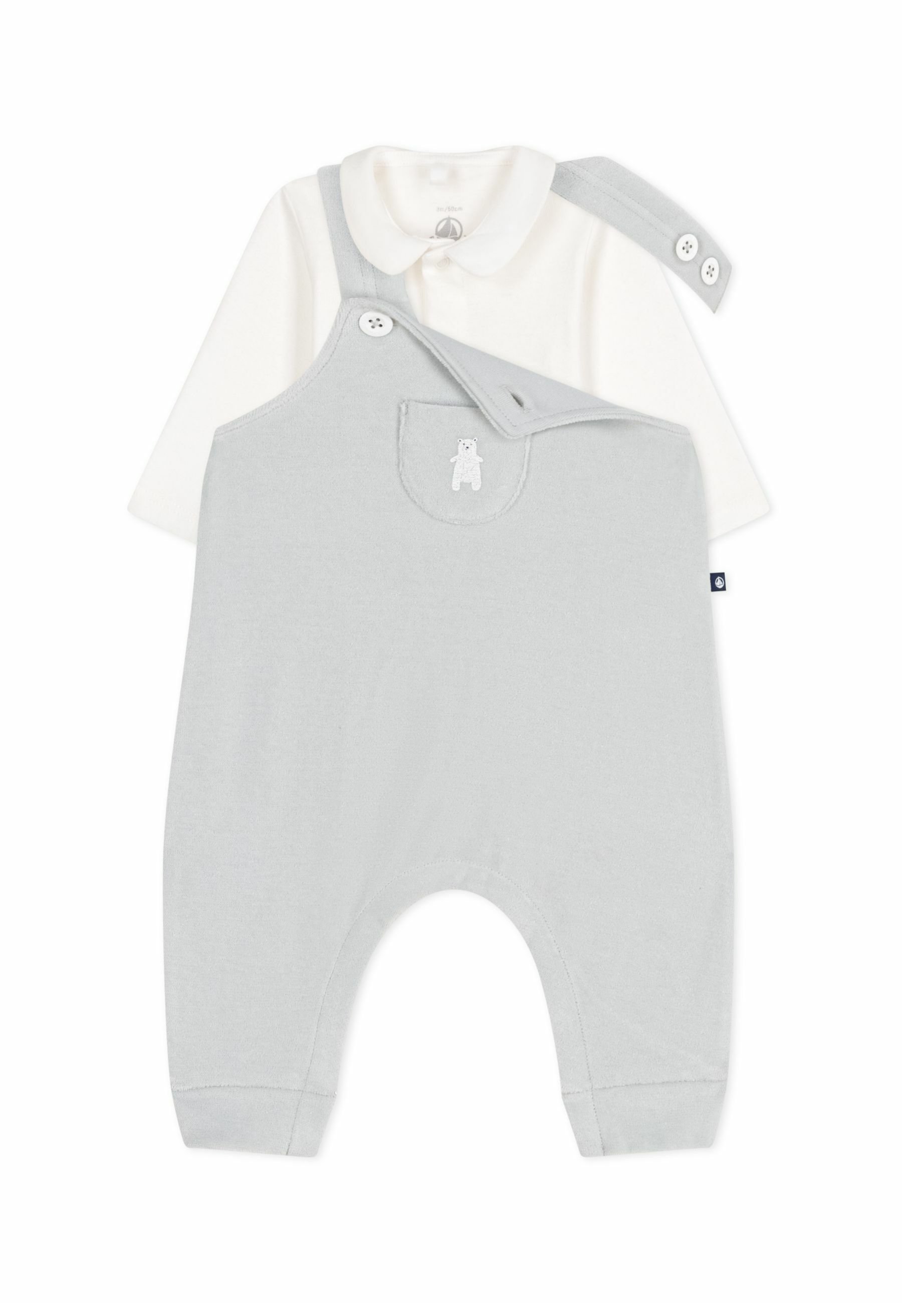 Petit Bateau NEONATO ENSEMBLE SALOPETTE UNISEX - Salopette - marshmallow