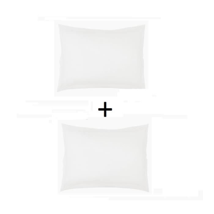 Set di 2 federe bianche 63x63 - Bianco - Morbidezza all'interno