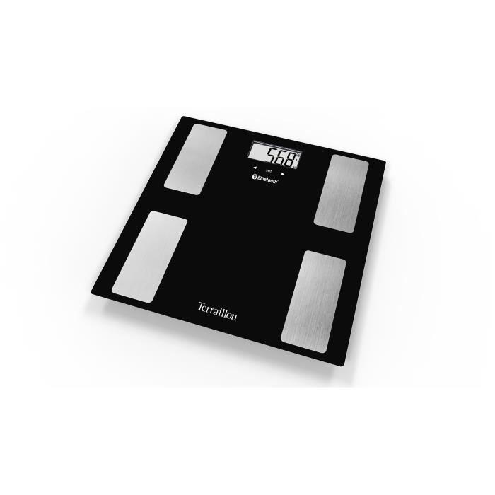 TERRAILLON - Web-connected body composition analyzer Coach Move - Body mass analysis - glass platform - 8 user profiles