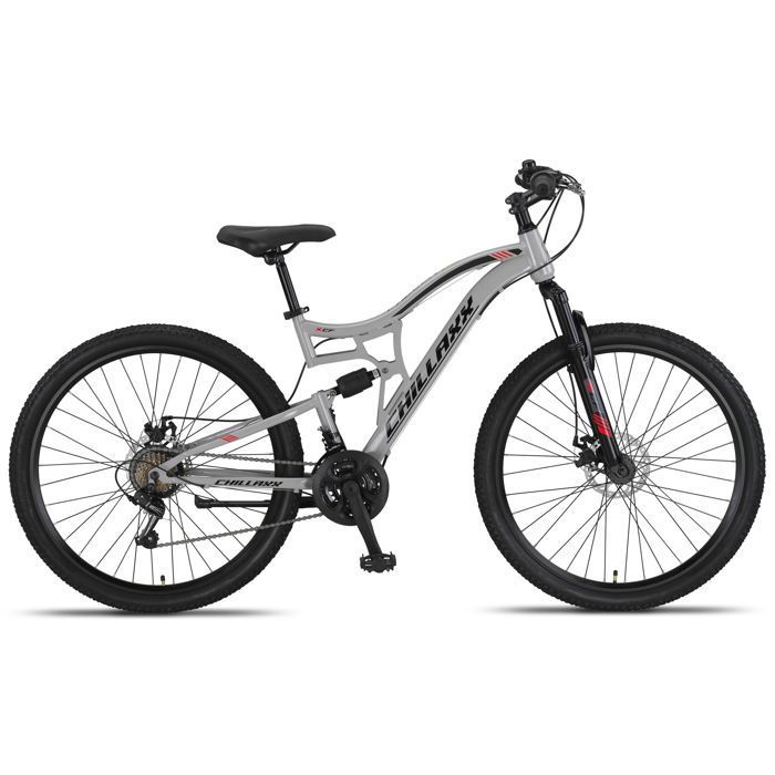 Bicicleta de montanha - CHILLAXX Falcon - 27,5 polegadas - 21 velocidades - Cinza - freio a disco
