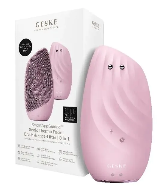 Geske Sonic Thermo Facial Brush & Face-Lifter 8in1 Soniczna szczoteczka & lifting twarzy Pink