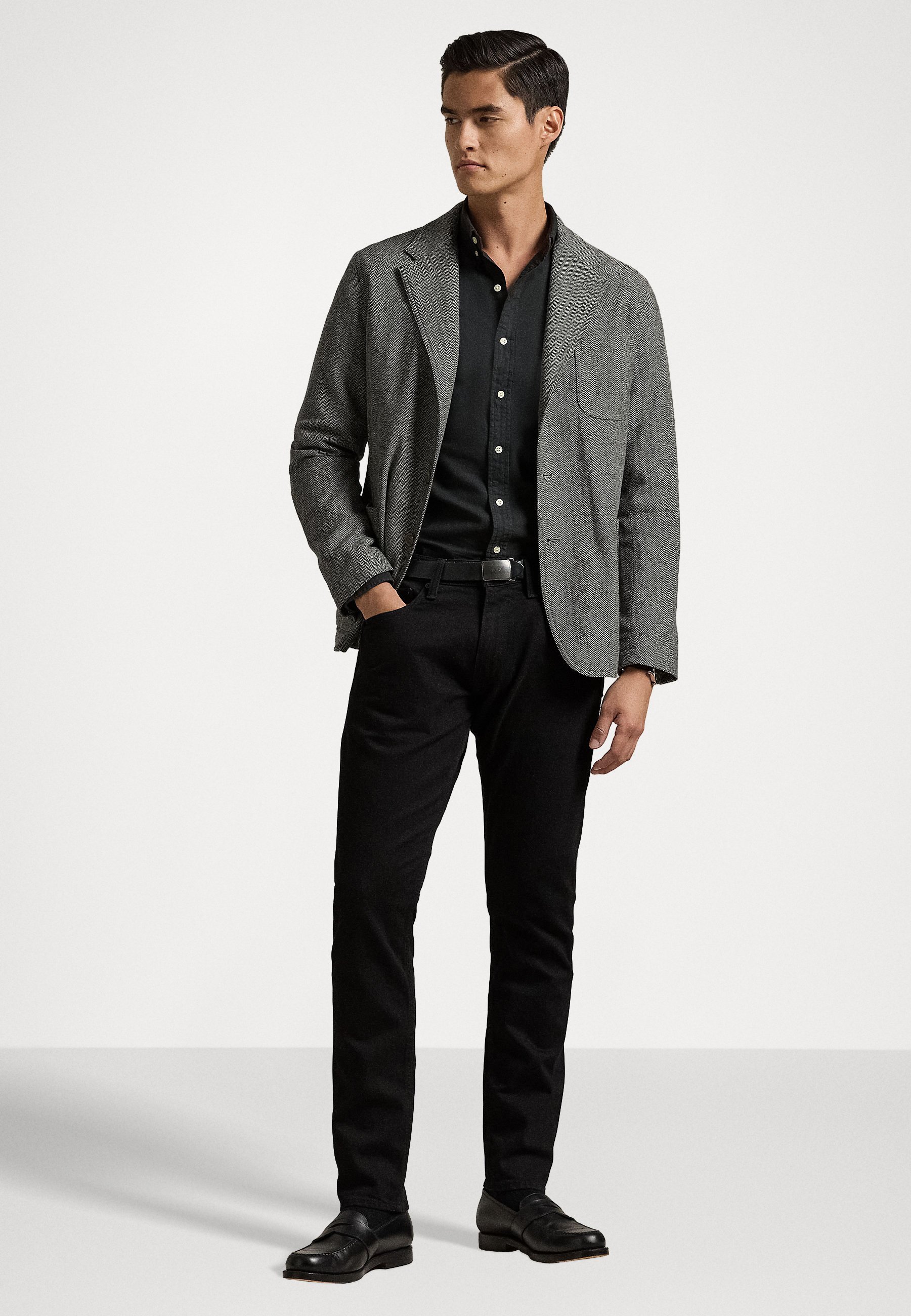 LONG SLEEVE SPORT SHIRT - Košile - black