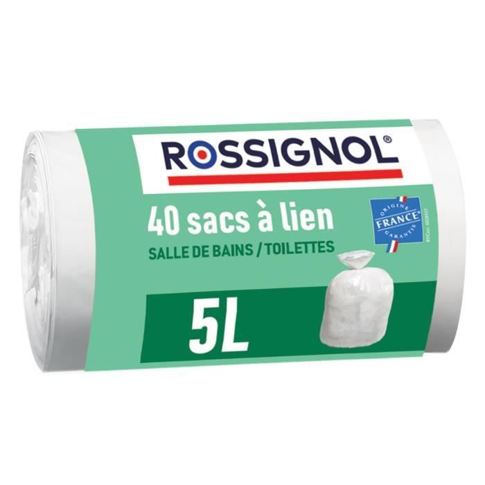 Lot de 40 sacs-poubelle 5L Blanc