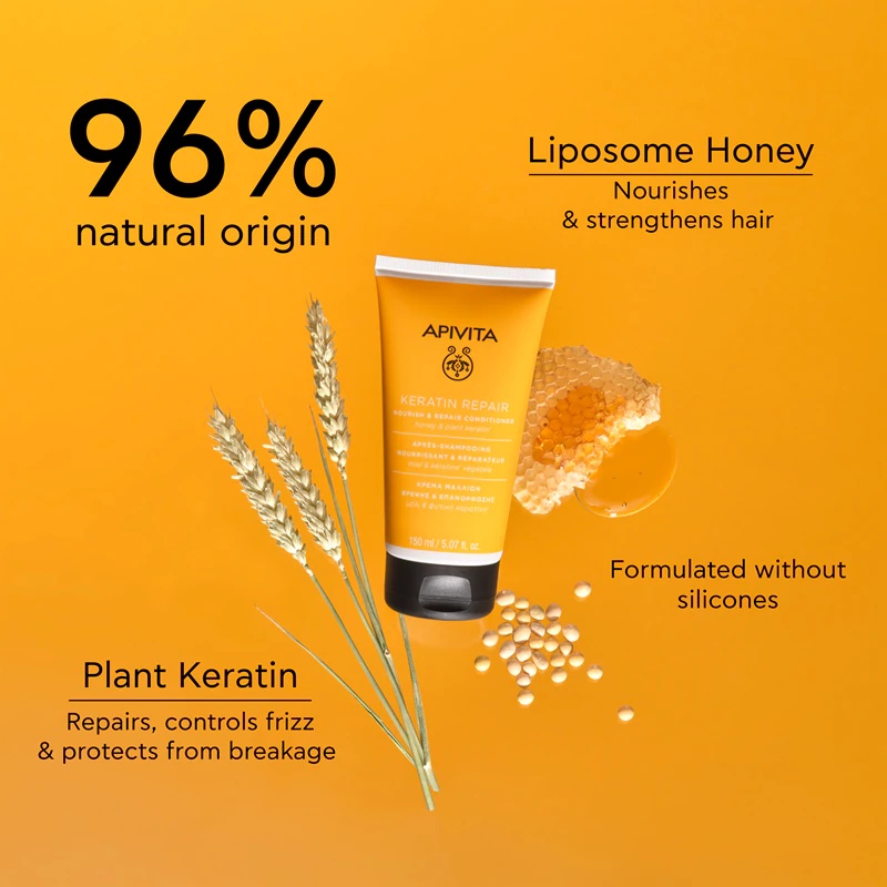 Apivita Keratin Repair Nourish Repair Conditioner regeneracijski balzam s keratinom za suhe in poškodovane lase