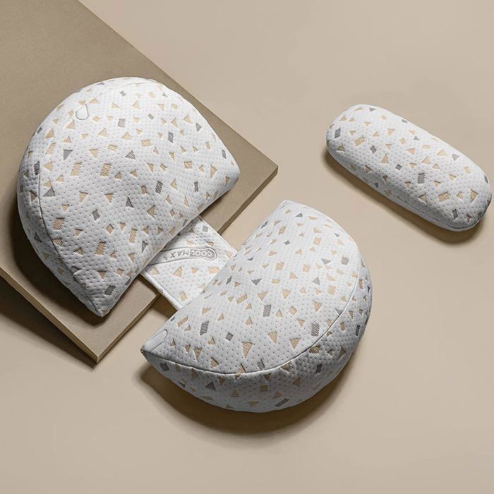 Almohada de embarazo para dormir, almohada de lactancia, almohada de soporte corporal de algodón para el embarazo, soporte lumbar.