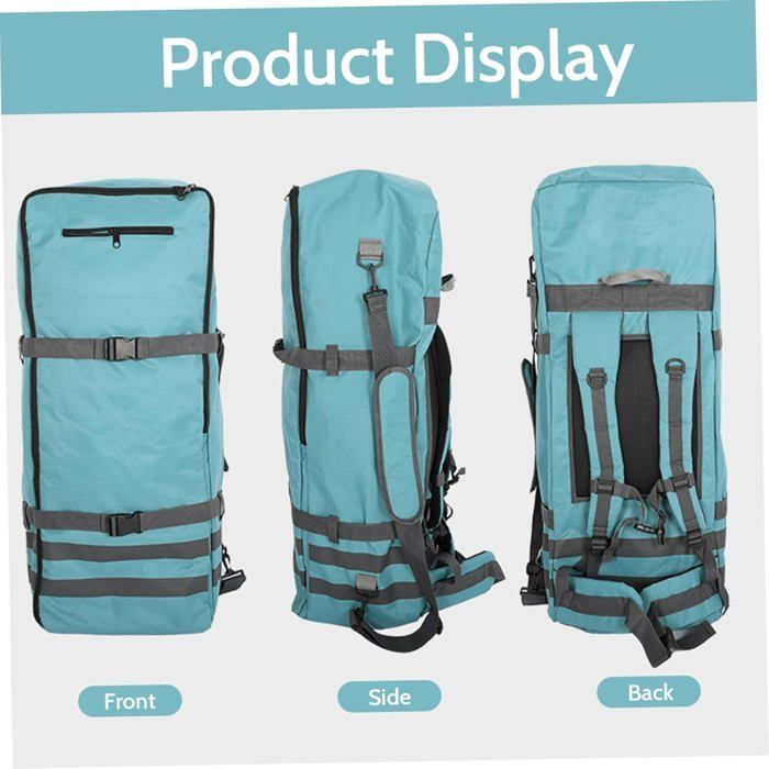 Sac pour paddle, sac à bandoulière, sac pour pagaie de kayak en nylon (avec boucle de ceinture), sac de surf portable à fermetu...