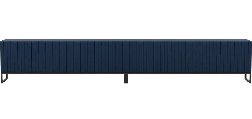 Szafka RTV Glamour Komoda RTV Granatowy MAT Loft Rama 300 cm