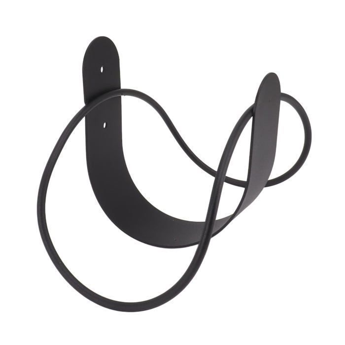 Carrete de manguera de acero inoxidable para montaje en pared – negro