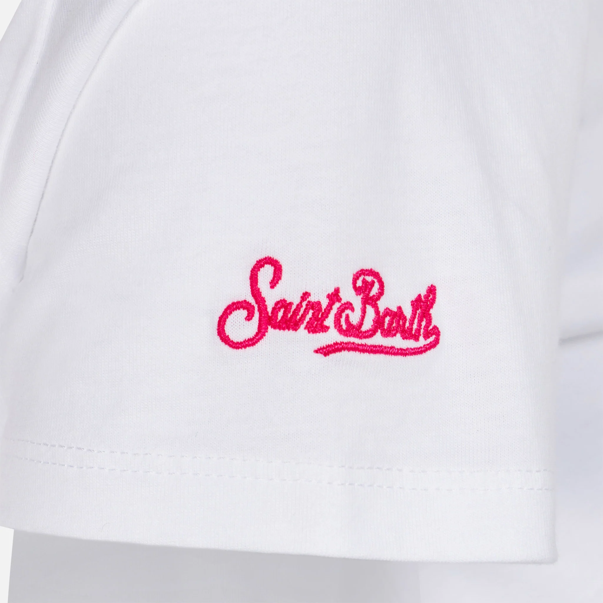 T-shirt en coton pour filles avec imprimé Saint Barth