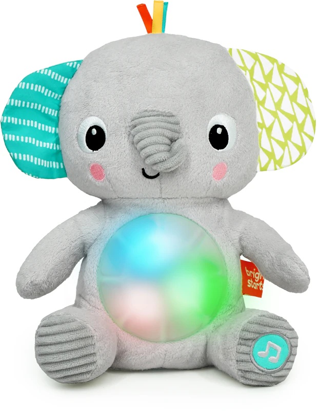 „Bright Starts Hug-a-bye Baby™“ pliušinis žaislas su muzika