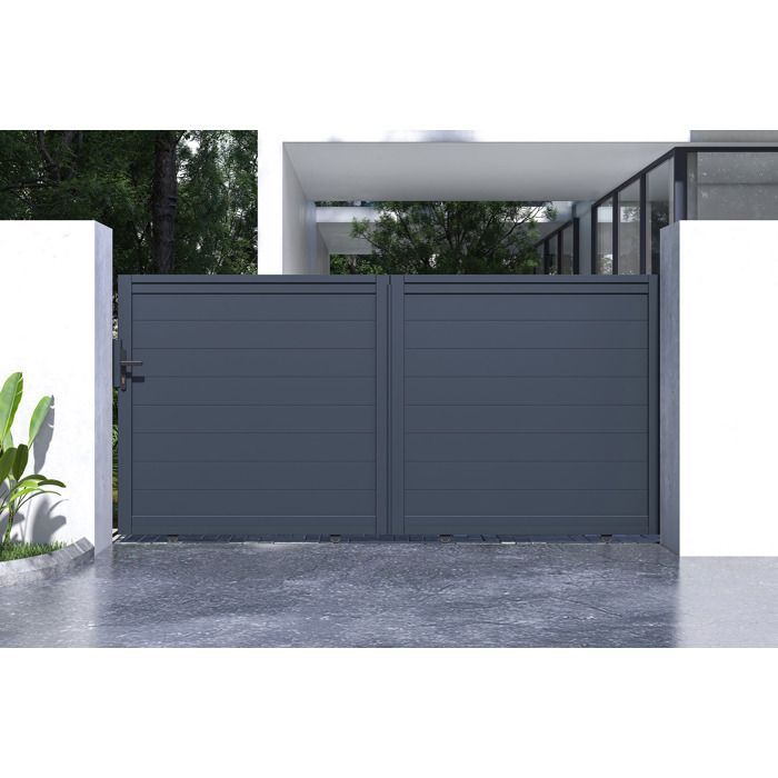 Puerta corredera - Casanoov - EIGER - 3 m de altura (147 cm) - Gris antracita - Aluminio