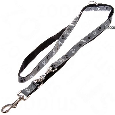 Trixie Reflective Paws Dog Lead - Silver