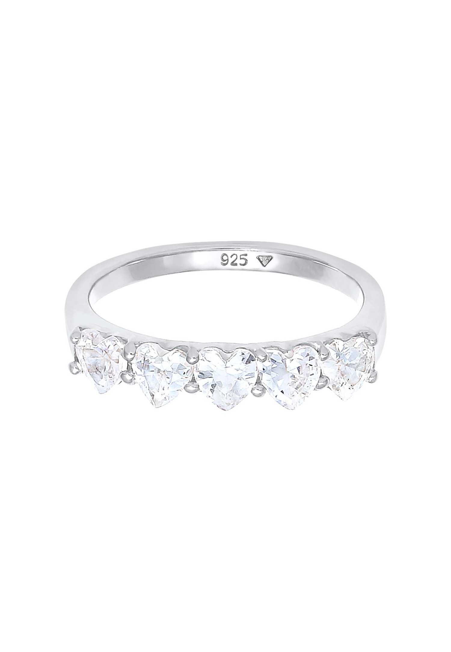 Elli Les fiançailles de coeur des femmes sont élégantes avec des cristaux de zircone en argent sterling 925
