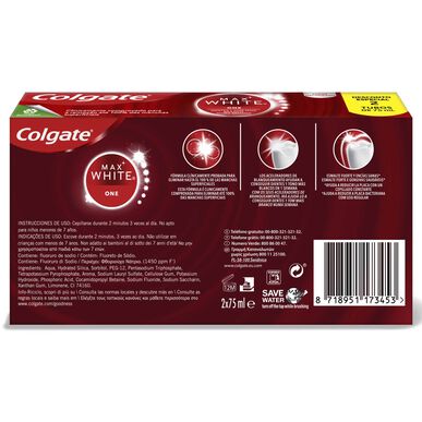Colgate Max White -valkaiseva hammastahnapakkaus 2 x 75 ml 2 x 75 ml