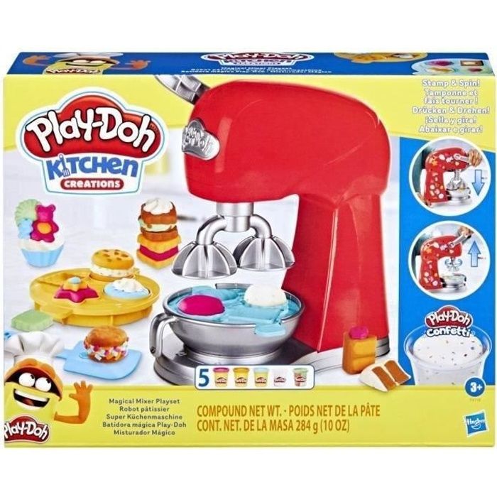Play-Doh Keukenrobot, boetseerkleispeelgoed met speelgoedkeukenaccessoires, Keukencreaties, Leeftijd 3+