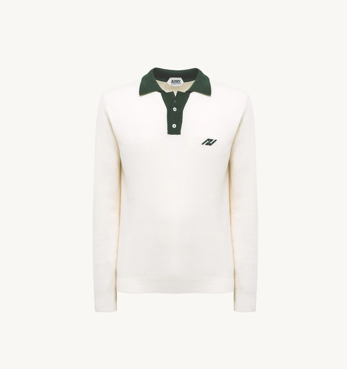 TRICOU POLO TRICOTAT DIN LÂNĂ ȘI BUMBAC