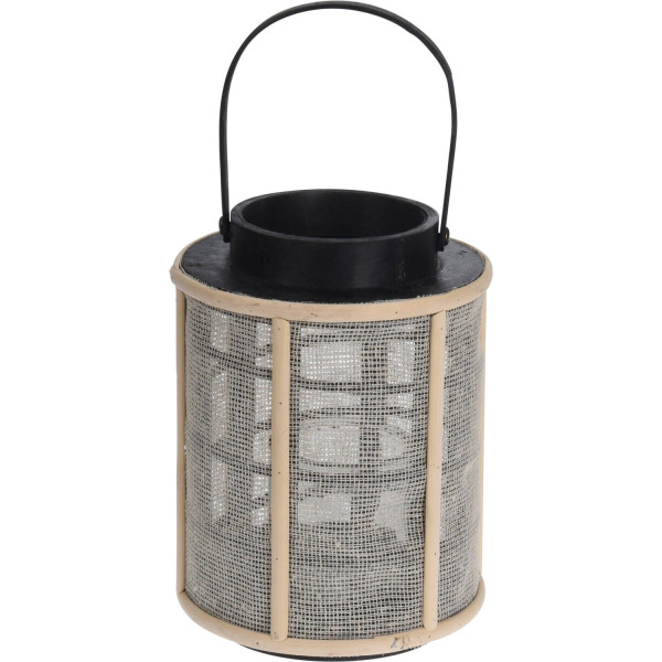 Lampion z metalowym korpusem 22x17 cm  SANTI
