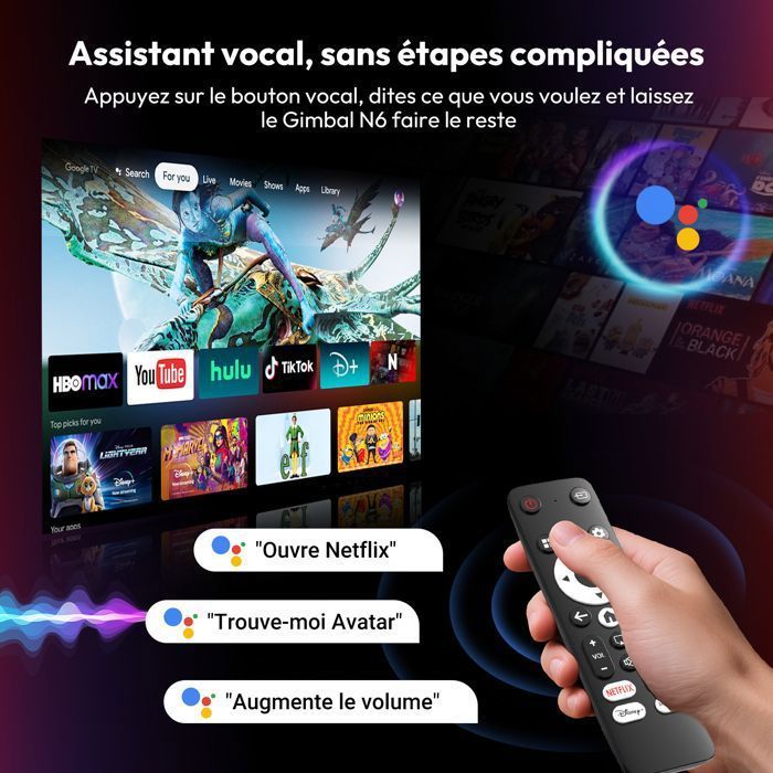 【Certificato Netflix/Auto Focus】Videoproiettore, supporto 4K, correzione trapezoidale automatica, 25000 lumen, WiFi6, Bluetooth5, Full HD 1080P