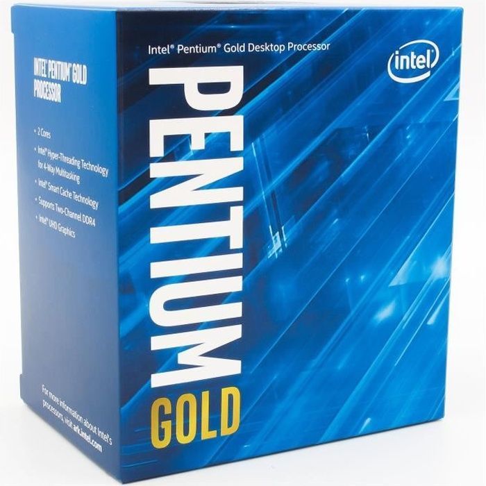 Intel Pentium Gold G-6400 processor (BX80701G6400) Socket LGA1200 (Intel 400 series chipset) 58W