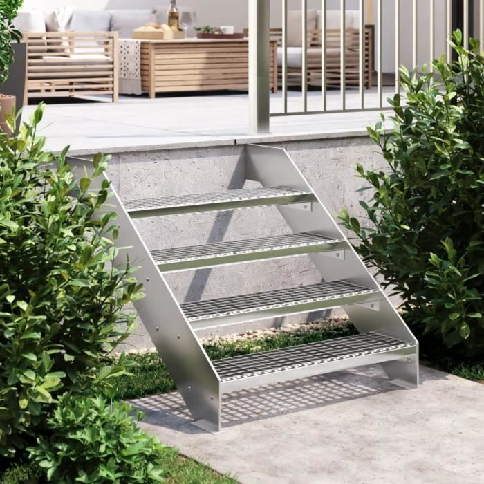 Escalera de listones - SALUTUYA - BD3389 - Acero galvanizado - Antideslizante - 80x24x7 cm
