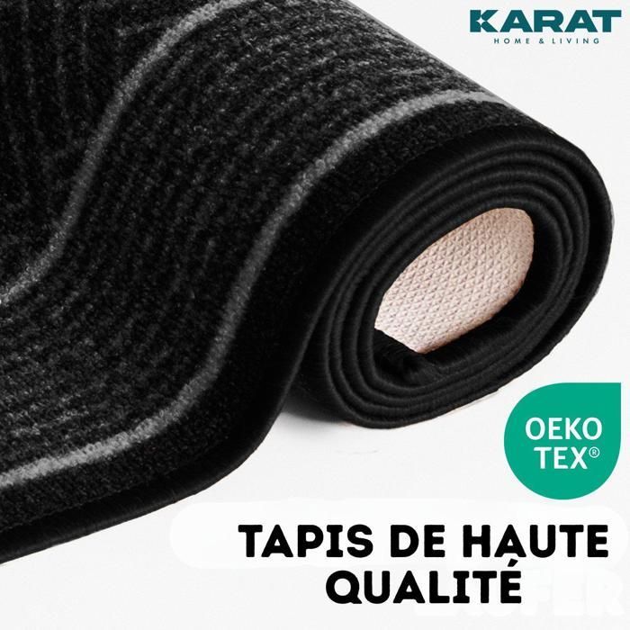 Tapis sur mesure Olymp, Tapis d’intérieur Motif losanges, Anthracite 80 x 100 cm