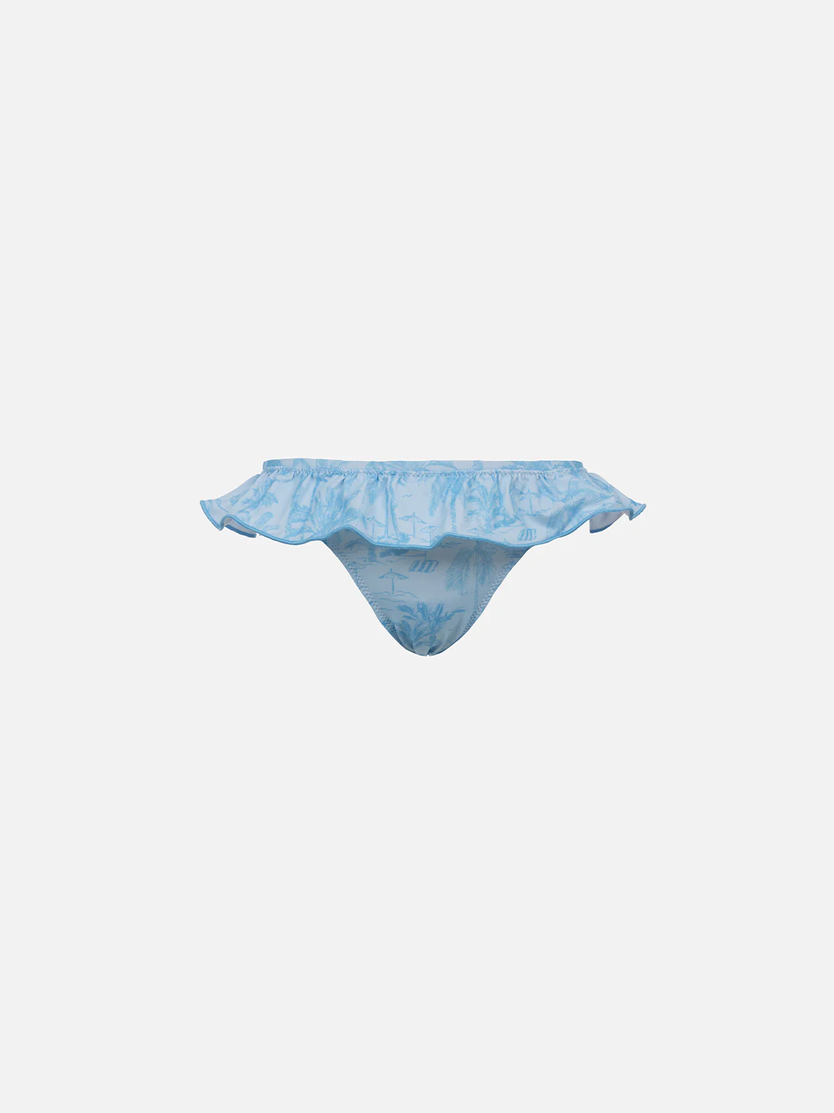 Melly meisjes zwembroekje met ruches en Toile de Jouy-print