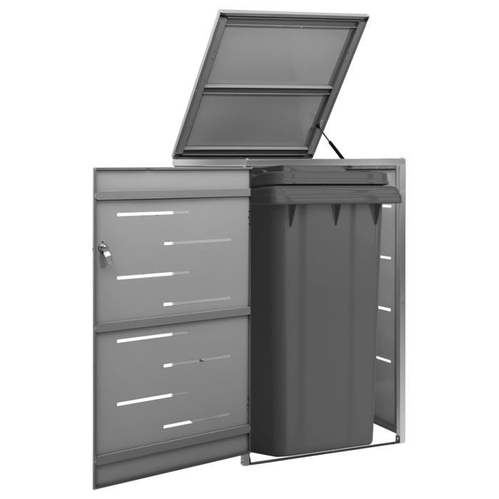 Mülltonnenüberdachung/Mülltonnenabdeckung 69x77,5x112,5 cm Edelstahl 391560