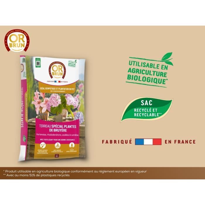 Speciale potgrond voor heideplanten - OR BRUN - OBRTBRU6U - 6L - Betere wortelontwikkeling