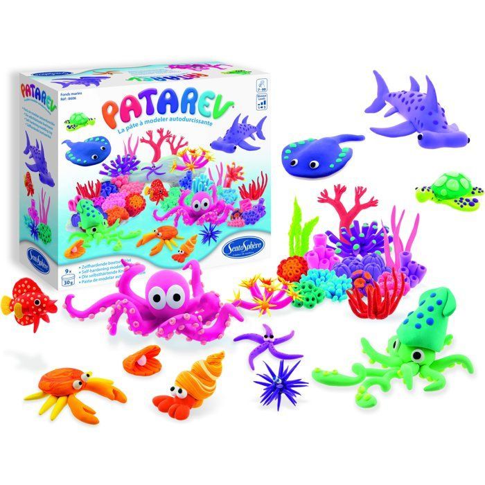 Self-hardening modeling clay - SENTOSPHERE - Patarev - Underwater - Various Colors - 9 colors - Ages 7+