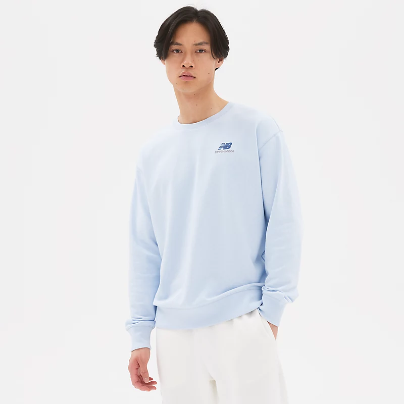 Unisex mikina s kulatým výstřihem z francouzského froté Uni-essentials - STARLIGHT