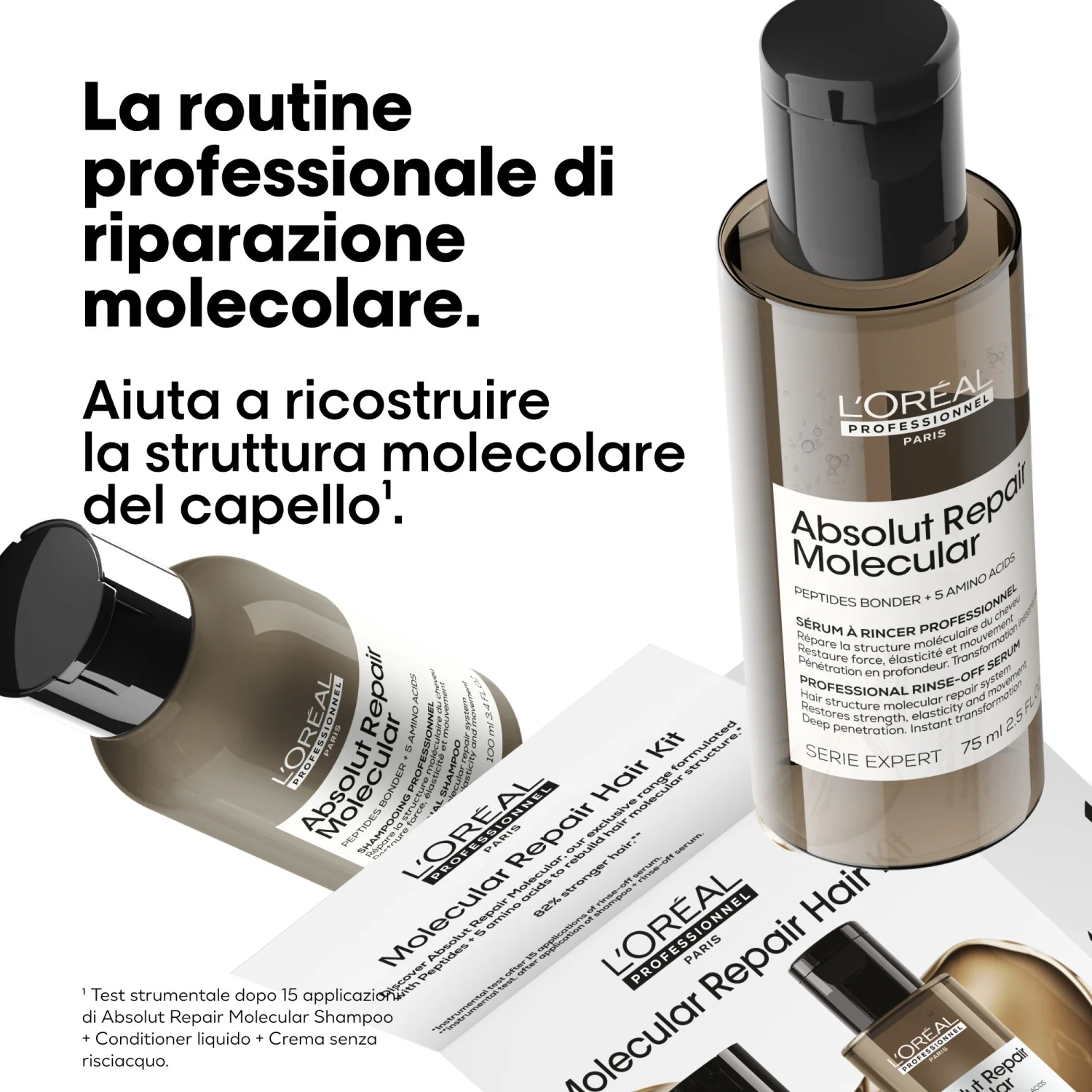 SERIE EXPERT New Absolut Repair Molecular Mini Duo Kit Shampoo + Conditioner Liquido - Cofanetti per Capelli