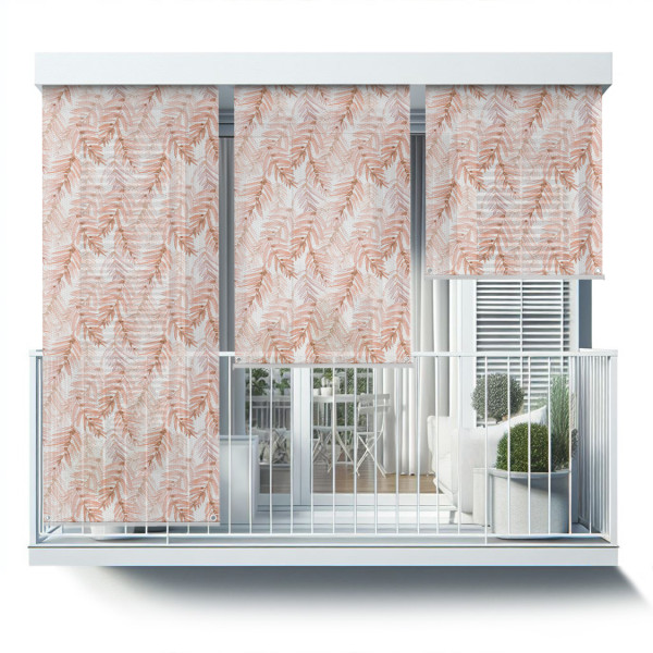 Roleta zewnętrzna - 40x180 cm -Pastelowe liście