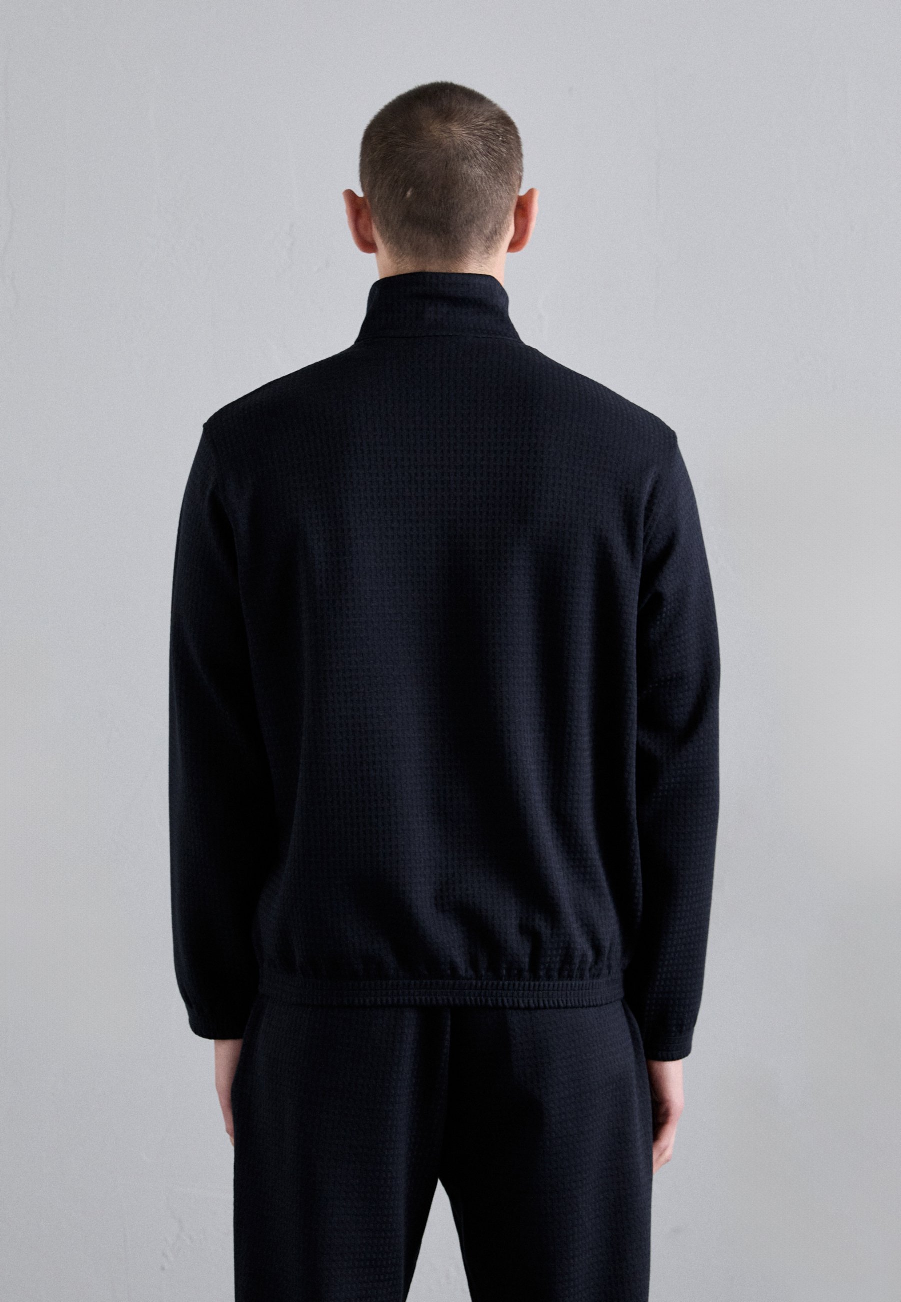 Emporio Armani cipzáras pulóver - elegáns sötétkék