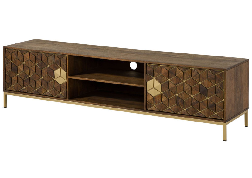 DIAMOND Szafka RTV #205 Mango olejowane   metal 190x45x50 cm