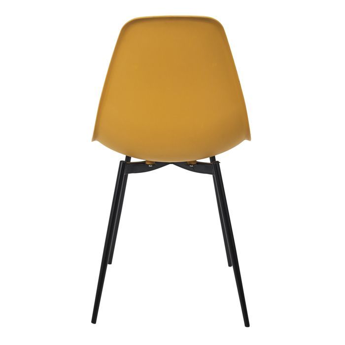 Chaise - Home Deco Factory - Gustav - Design épuré - Jaune