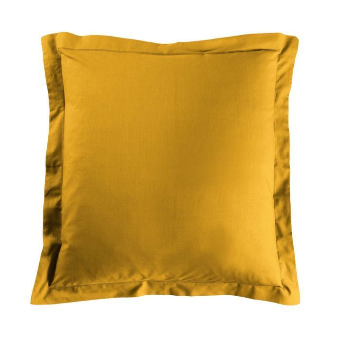 Vierkante kussensloop 63x63 cm - 100% katoen - Geel