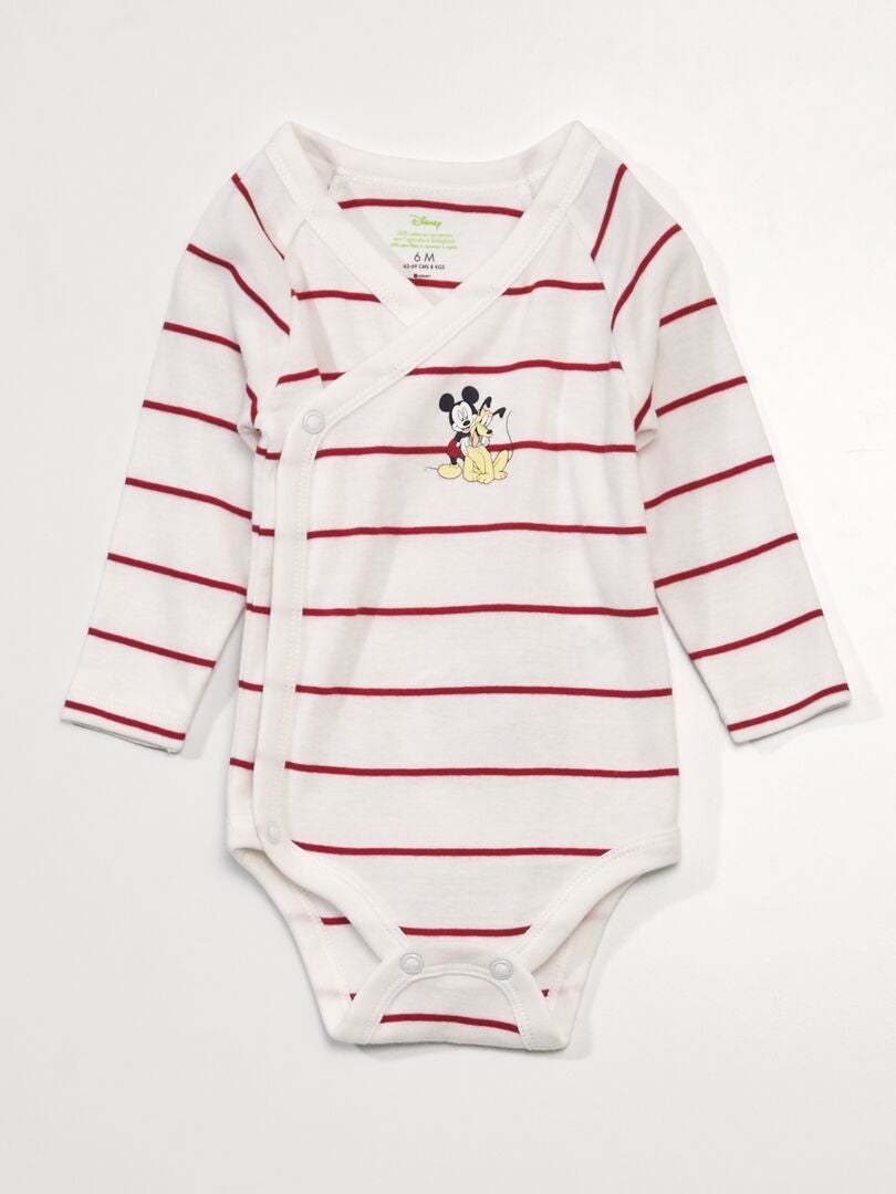 Conjunto de 3 piezas: body + leggings + gorro de Minnie - BLANCO