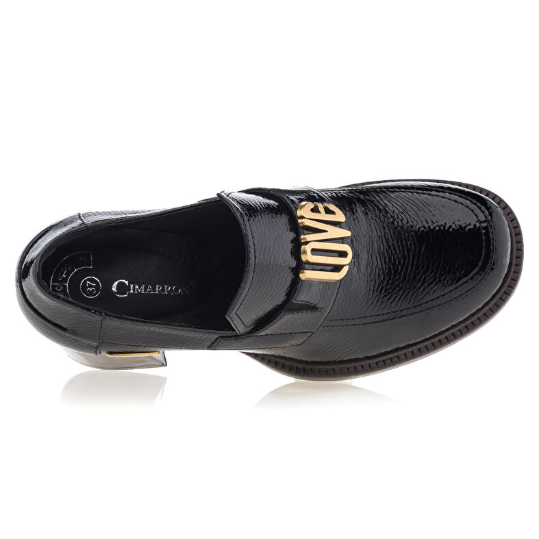 Svarta loafers/båtskor för kvinnor