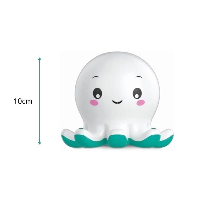 Baby Clementoni Interactive Bath Toy - Colin the Light-Up and Musical Octopus