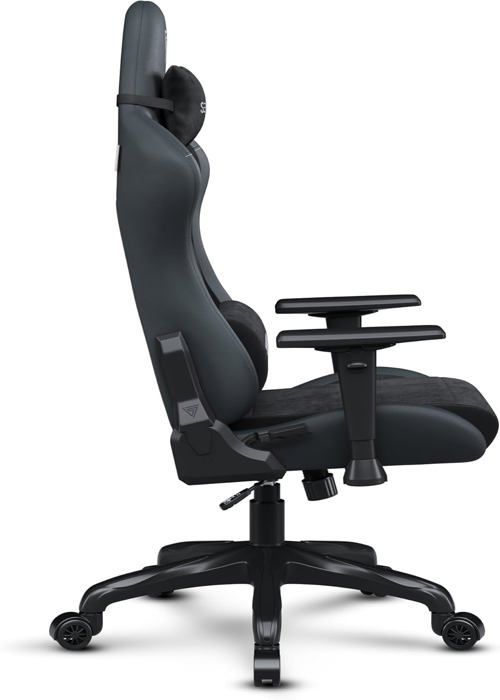 Gamingstoel - FUKU - Spellcaster - Eco-leer & Alcantara - 160° kantelbaar - 1D-armleuningen - Zwart