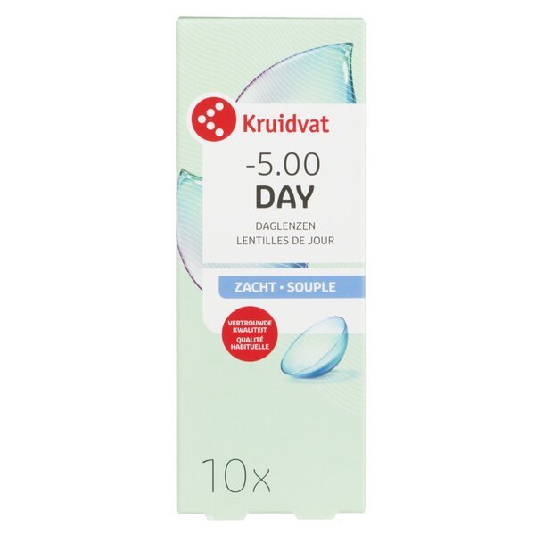 Kruidvat Opticare -5.00 Мека дневна контактна сочива<br>Медицински уређај - 10 комада