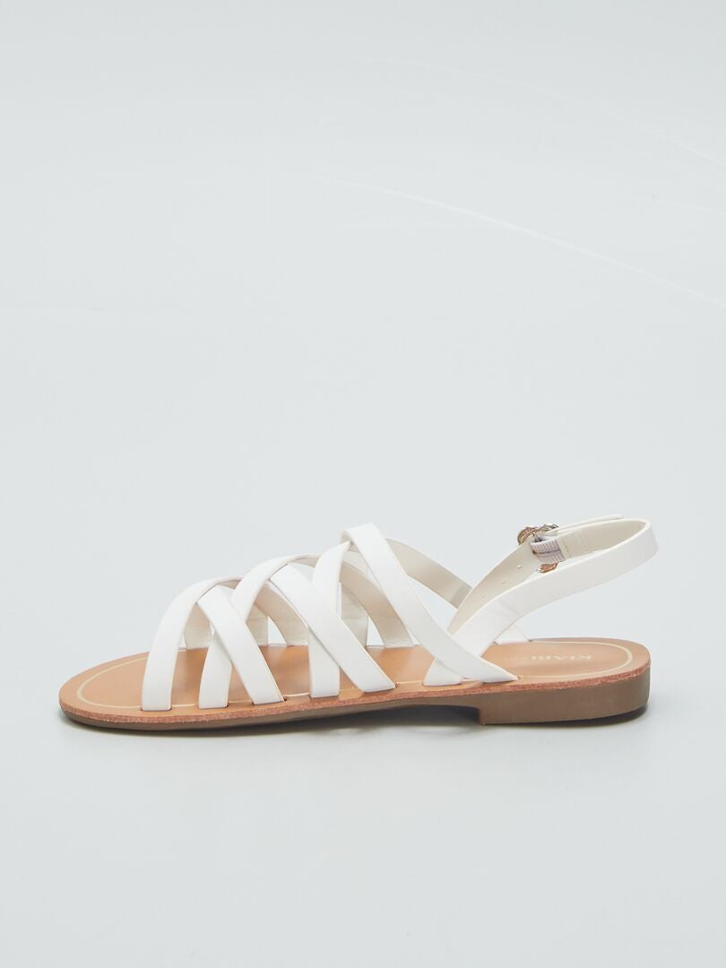 Sandalen met bandjes - WIT