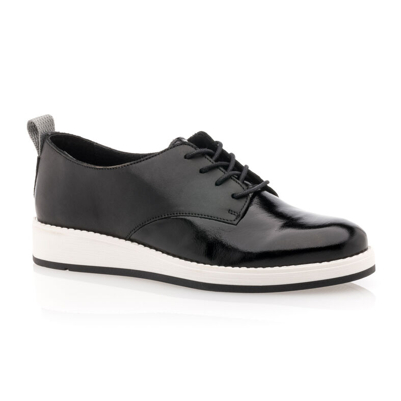Schwarze Schnürschuhe für Damen / Derby-Schuhe
