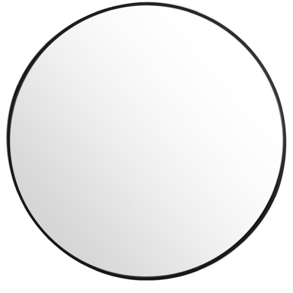 Lustro ścienne okrągłe łazienkowe czarne 60 cm